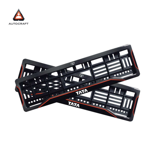 Car Number Plate Gel Frame - TATA - Red Line