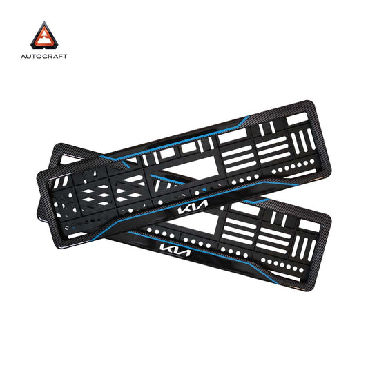 Car Number Plate Gel Frame - KIA - Blue Line