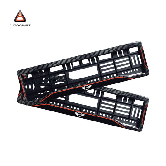 Car Number Plate Gel Frame - Mini Cooper - Red Line