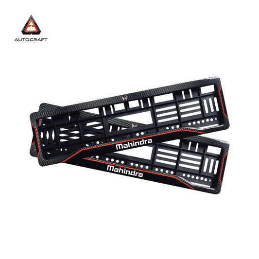 Car Number Plate Gel Frame - Mahindra - Red Line