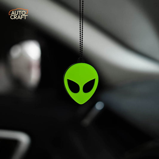 Alien Green Car Mirror Hanging - Image 1