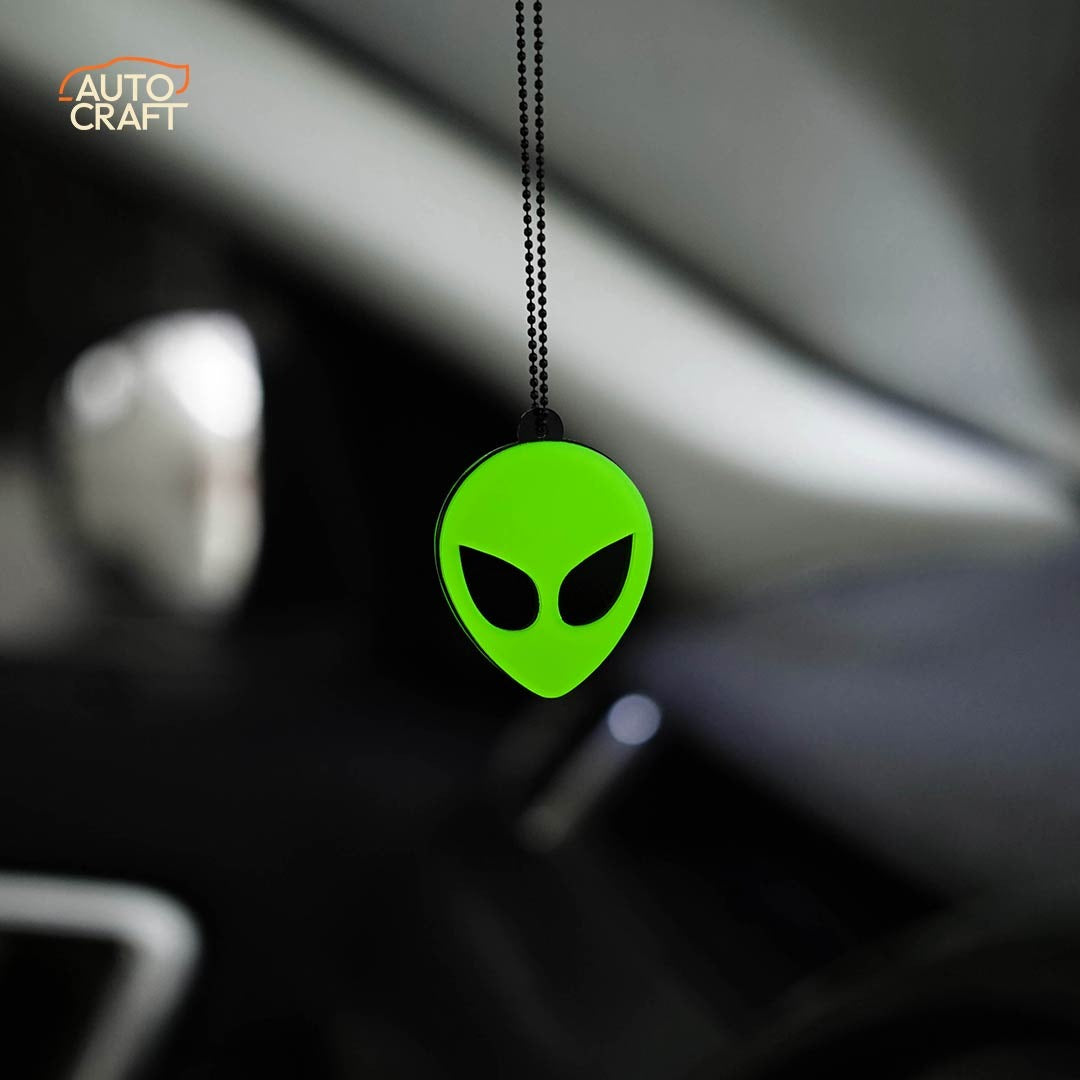 Alien Green Car Mirror Hanging - Image 2