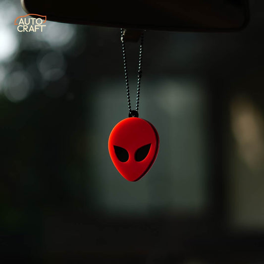 Alien Red Car Mirror Hanging - Image 1