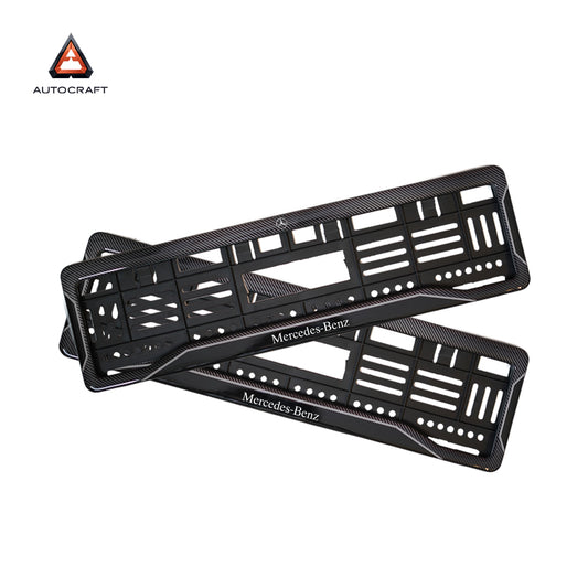 Car Number Plate Gel Frame - Benz - Black Dash