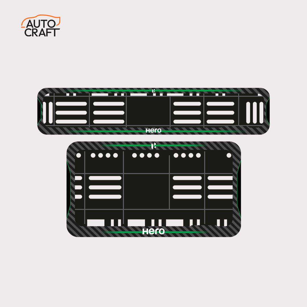 Bike Number Plate Gel Frame - Hero - Green Line - Image 1