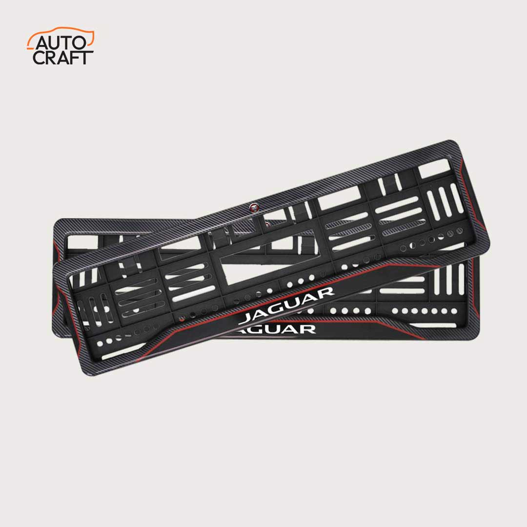 Car Number Plate Gel Frame - Jaguar - Red Line - Image 1