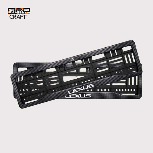 Car Number Plate Gel Frame - Lexus - Black Plain - Image 1