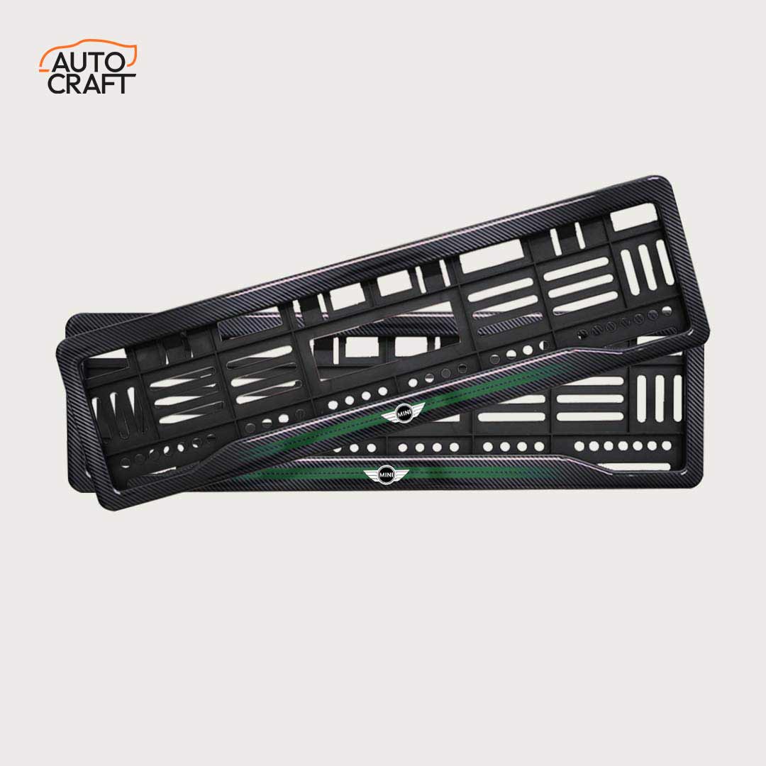 Car Number Plate Gel Frame - Mini Cooper - Green - Image 1