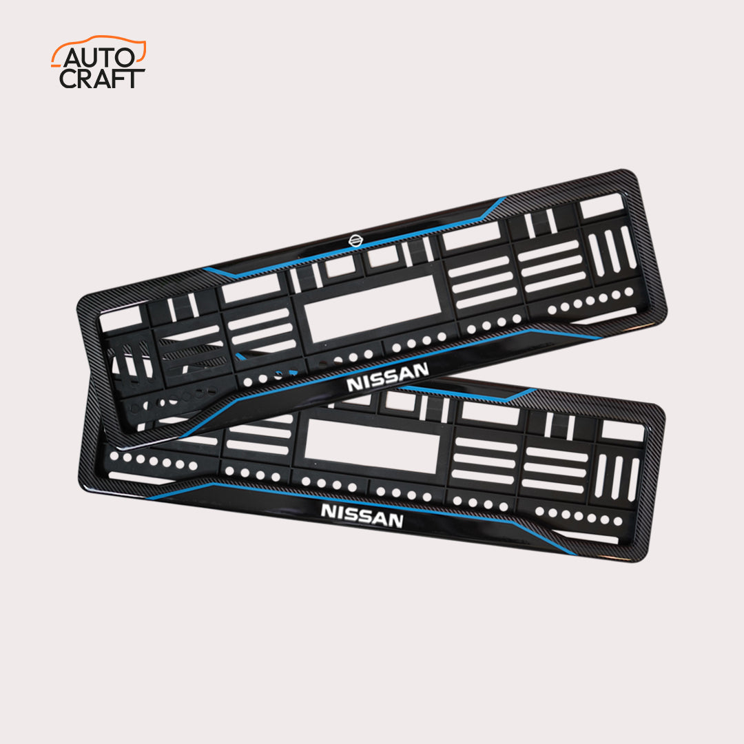 Car Number Plate Gel Frame - Nissan - Blue Plain - Image 1