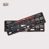 Car Number Plate Gel Frame - Hyundai - Red Dash