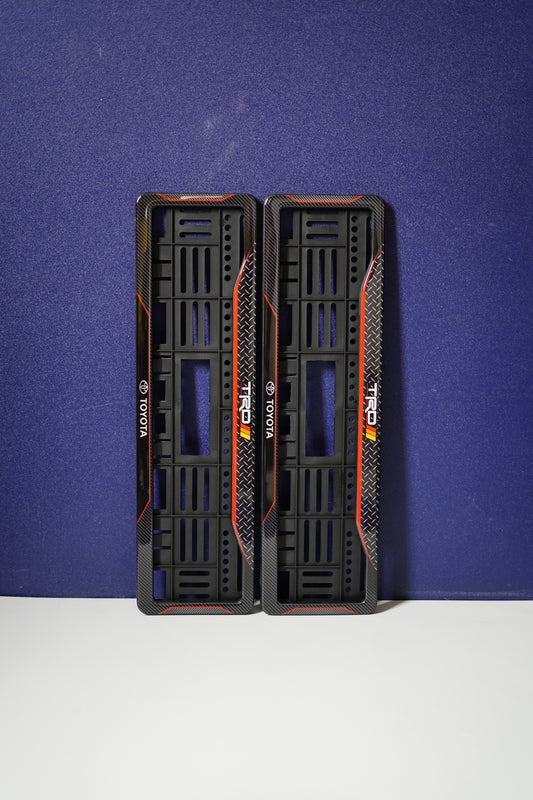 Car Number Plate Gel Frame - Toyota - TRD Red Line