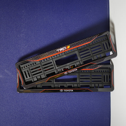 Car Number Plate Gel Frame - Toyota - TRD Red Line