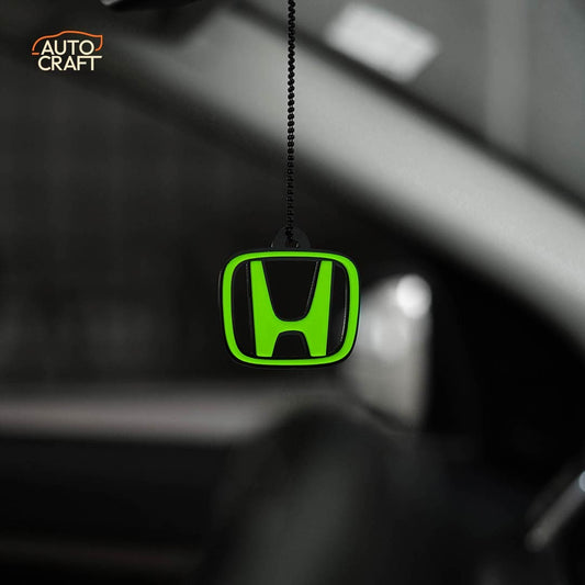 Honda Logo Green Car Mirror Hanging - Image 1