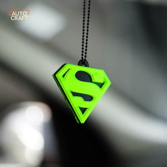 Super Man Green Car Mirror Hanging - Image 1
