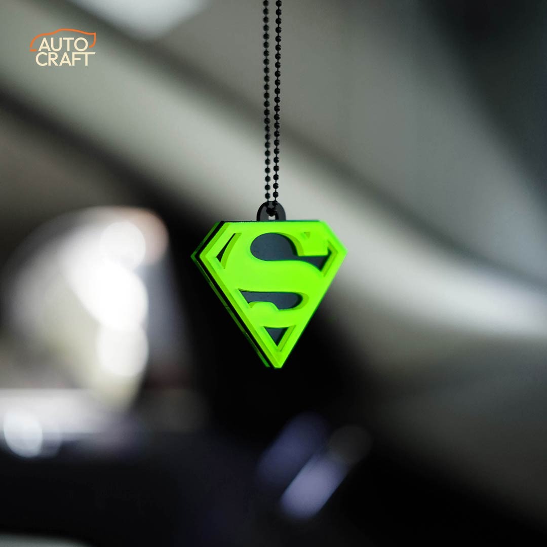 Super Man Green Car Mirror Hanging - Image 2
