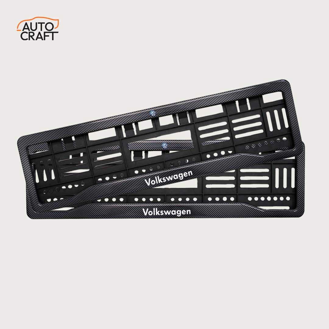 Car Number Plate Gel Frame - Volkswagen - Black Plain