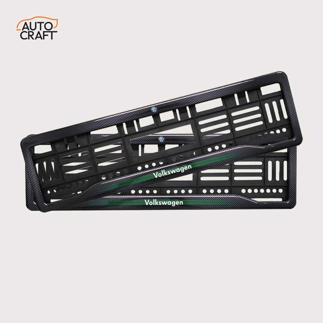Car Number Plate Gel Frame - Volkswagen - Green Line