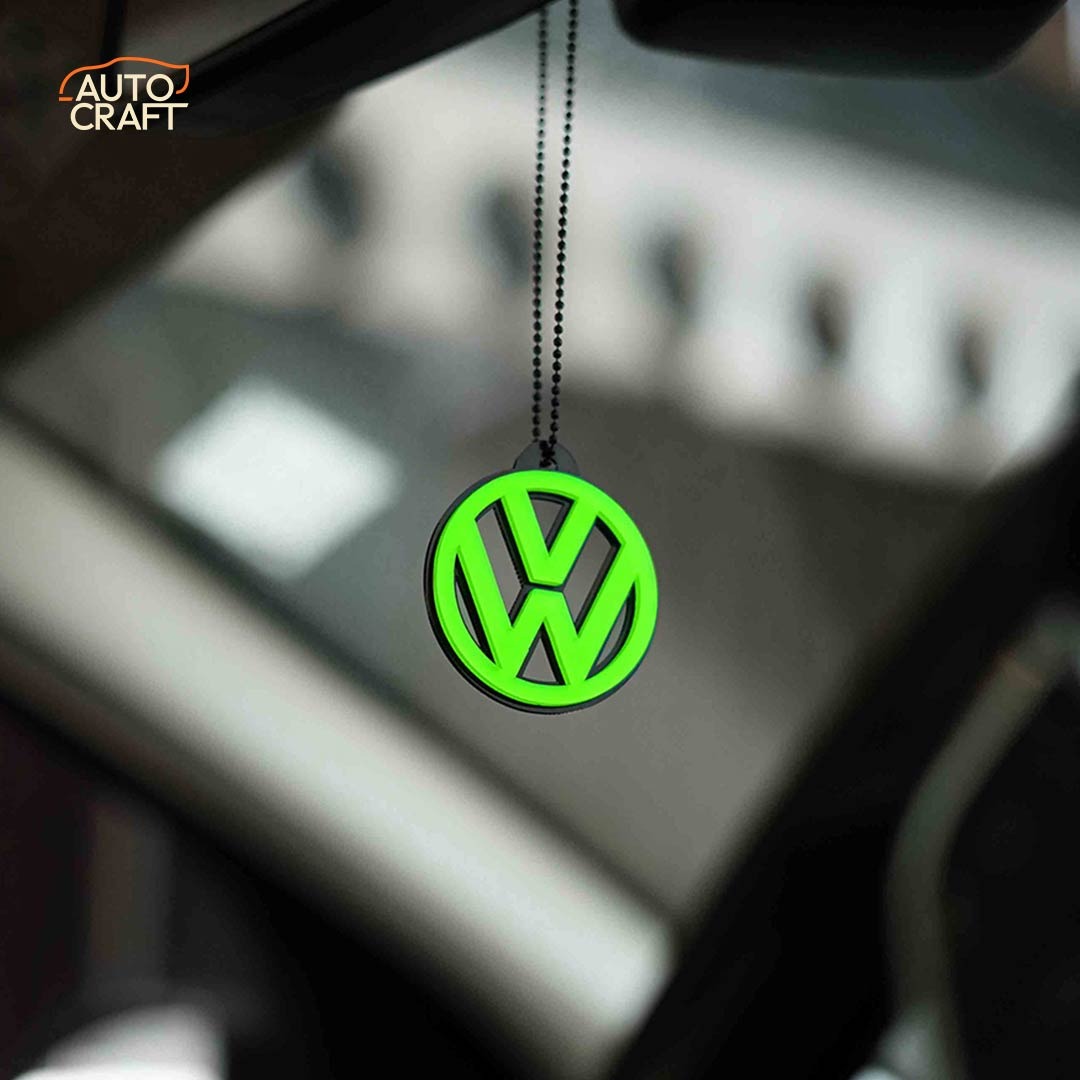 Volkswagen Logo Green Car Mirror Hanging - Image 2