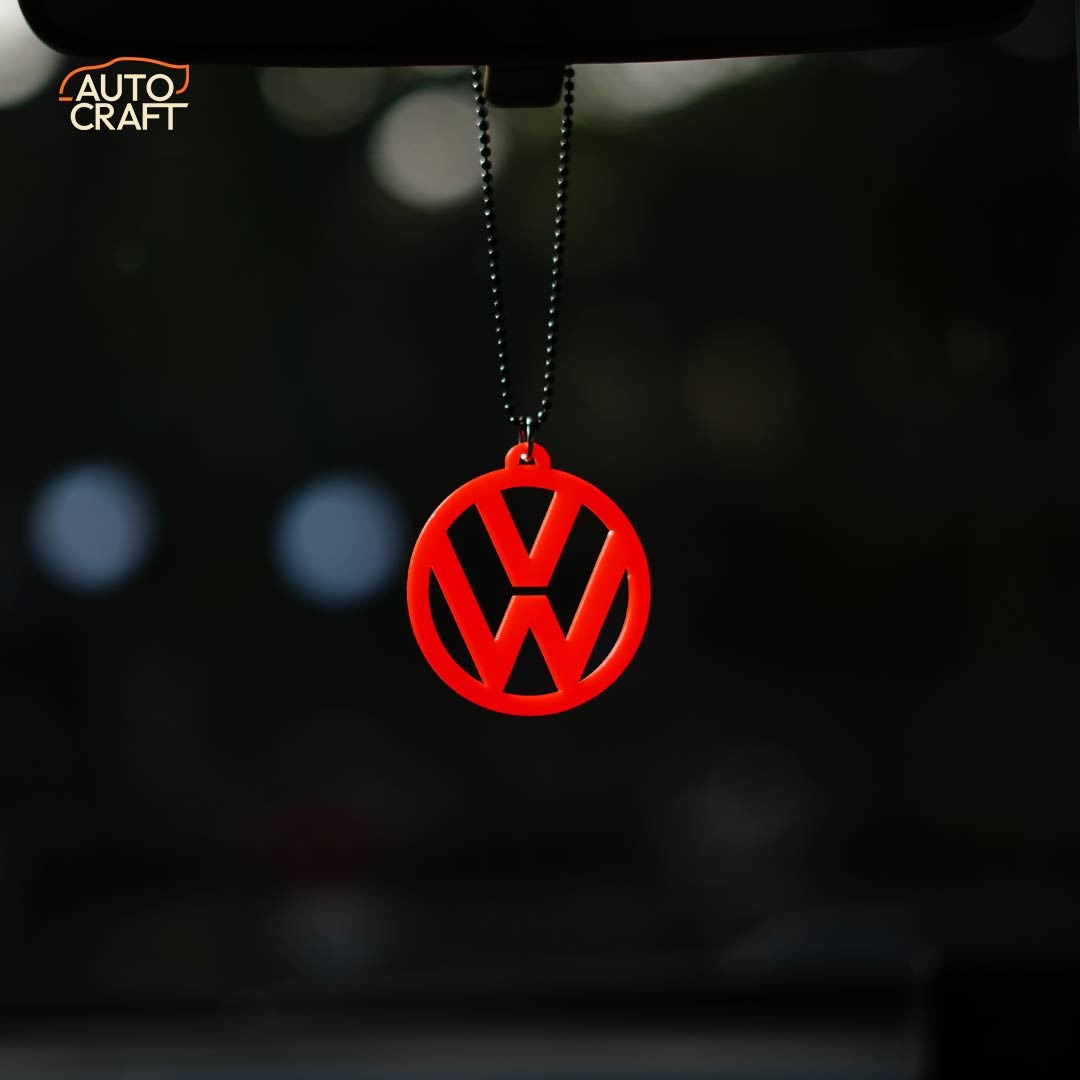 Volkswagen Logo Red Car Mirror Hanging - Image 2