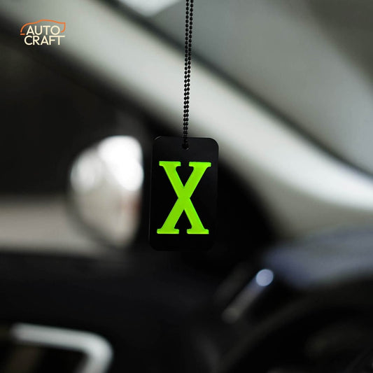 X Green Car Mirror Hanging - Image 1
