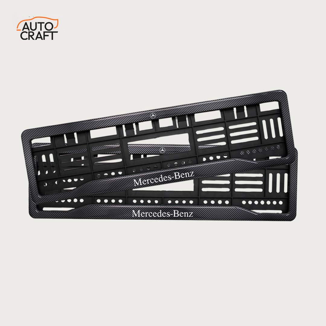 Car Number Plate Gel Frame - Benz - Black Plain