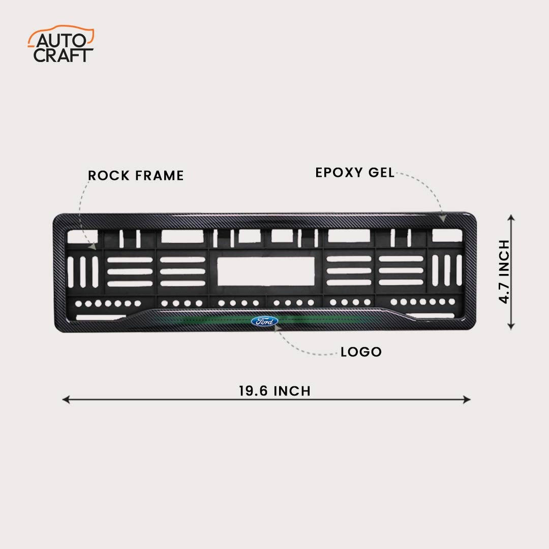 Car Number Plate Gel Frame - Ford - Green Line