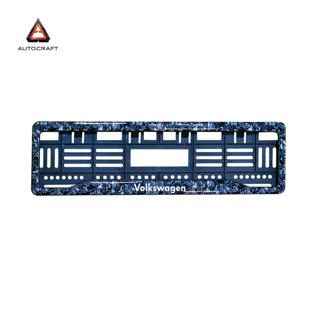 Car Number Plate Gel Frame - Volkswagen - Forged Carbon
