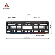 Car Number Plate Gel Frame - Audi - Blue and Red Line thumbnail