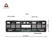Car Number Plate Gel Frame - Benz - Green