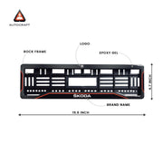 Car Number Plate Gel Frame - Skoda - Red Line thumbnail