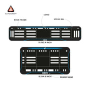 Bike Number Plate Gel Frame - Hero - Blue Line (Front and Back Set)