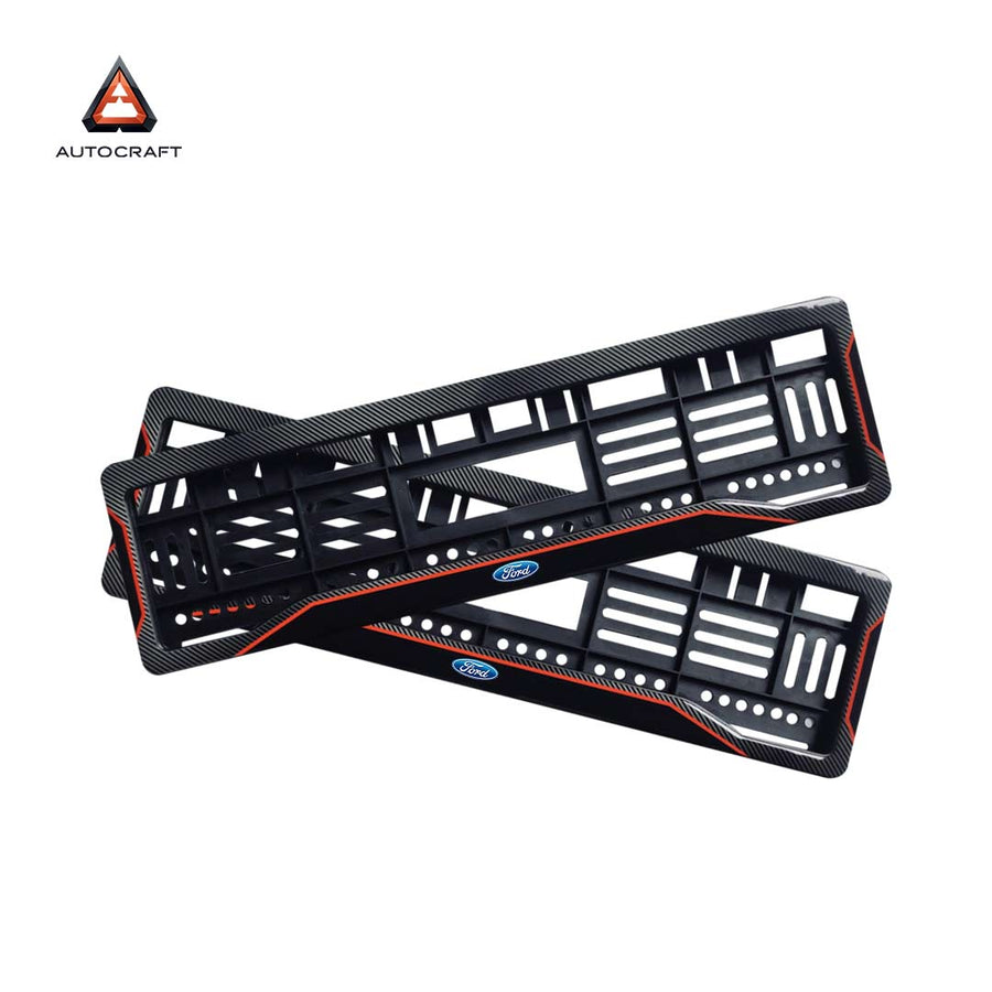 Car Number Plate Gel Frame - Ford - Red Line