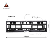 Car Number Plate Gel Frame - Nissan - Black Plain thumbnail