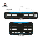 Bike Number Plate Gel Frame - Suzuki - Blue Line (Front and Back Set)