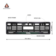 Car Number Plate Gel Frame - TATA - Green Line