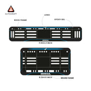 Bike Number Plate Gel Frame - Honda - Blue Line (Front and Back Set)