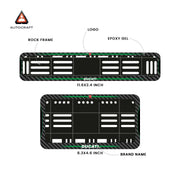 Bike Number Plate Gel Frame - Ducati - Green Line (Front and Back Set)