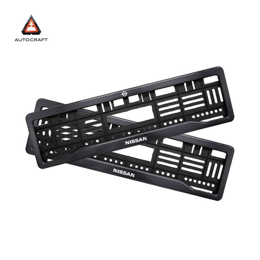 Car Number Plate Gel Frame - Nissan - Black Plain