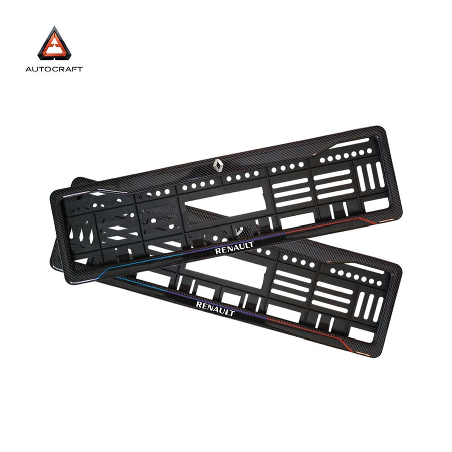 Car Number Plate Gel Frame - Renault - Blue and Red Line