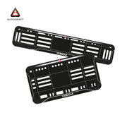 Bike Number Plate Gel Frame - Yamaha - Black with White Lines (Front and Back Set) thumbnail