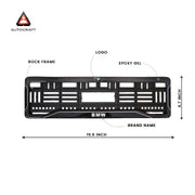 Car Number Plate Gel Frame - BMW - Black Dash thumbnail