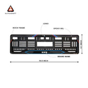 Car Number Plate Gel Frame - BMW - Red and Blue Line