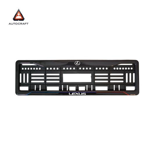 Car Number Plate Gel Frame - Lexus - Blue and Red