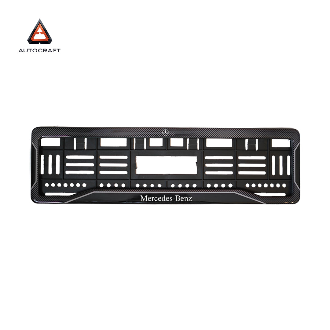 Car Number Plate Gel Frame - Benz - Black Dash