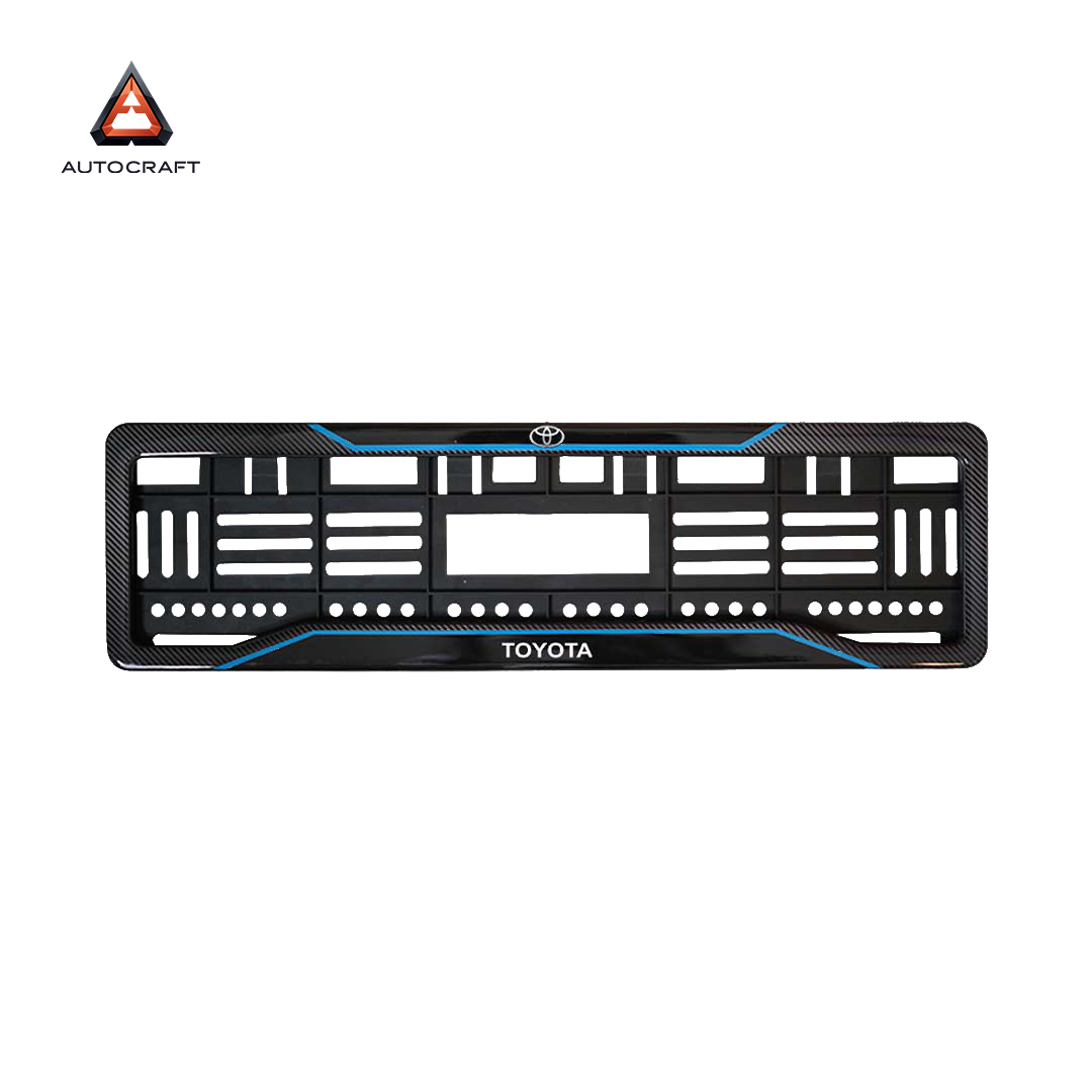 Car Number Plate Gel Frame - Lexus - Blue Line HSRP number plate gel frame view 3