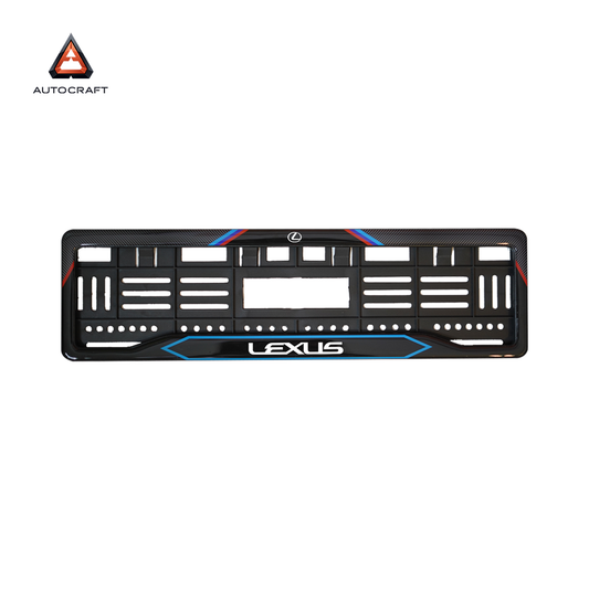 Car Number Plate Gel Frame - Lexus - Red and Blue