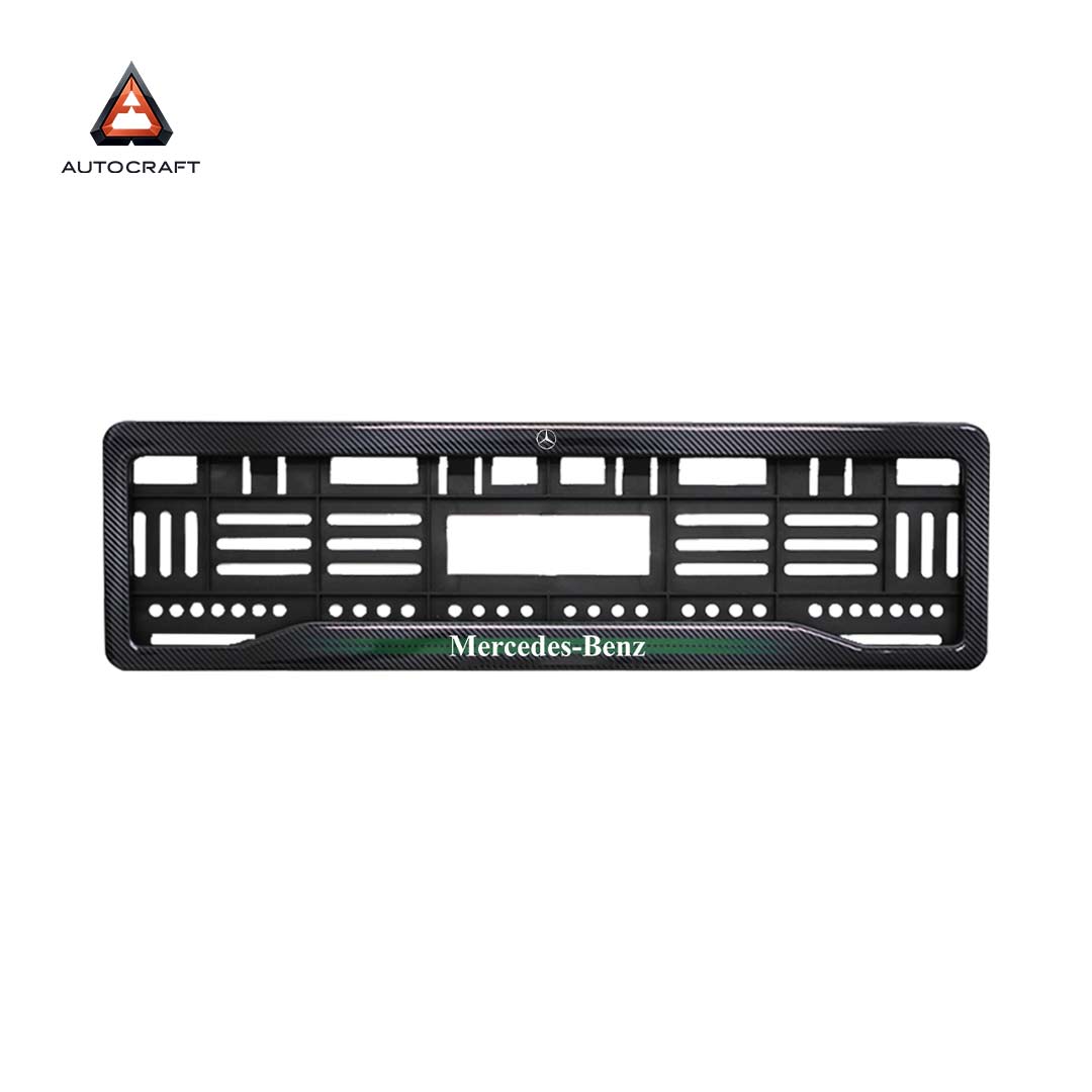 Car Number Plate Gel Frame - Benz - Green
