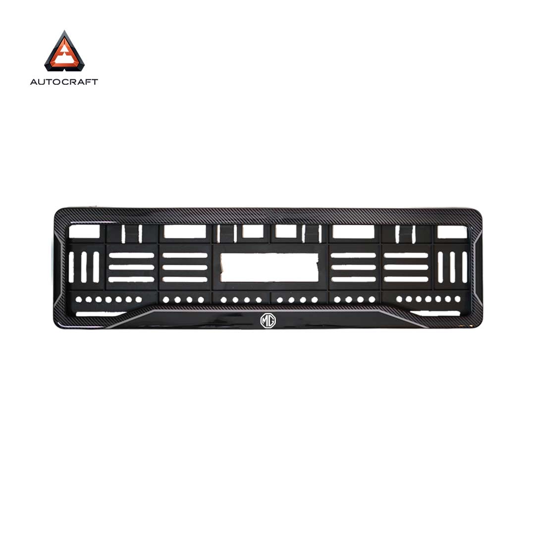 Car Number Plate Gel Frame - MG - Black Dash
