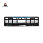 Car Number Plate Gel Frame - Jaguar Logo - Blue Line thumbnail