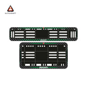 Bike Number Plate Gel Frame - Ducati - Green Line (Front and Back Set)